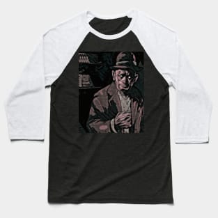 man in dark Baseball T-Shirt